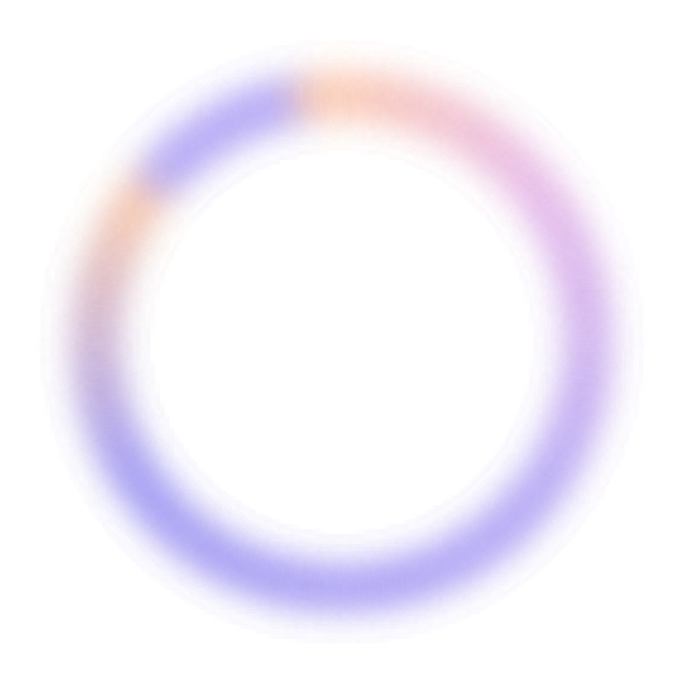 Glowing corona ring in Eclypse AI's brand gradient, accompanying the Security & trust page.